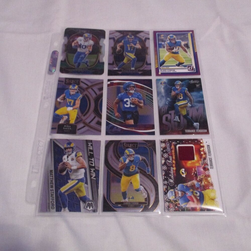 (9) Football Cards Mixed Lot LOS ANGELES RAMS